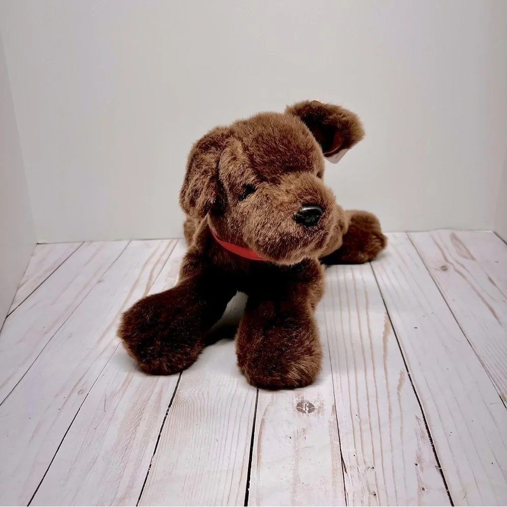 Vintage GUND “DIGGITY” PLUSH BROWN DOG RED COLLAR #1308 NEW OLD STOCK RARE